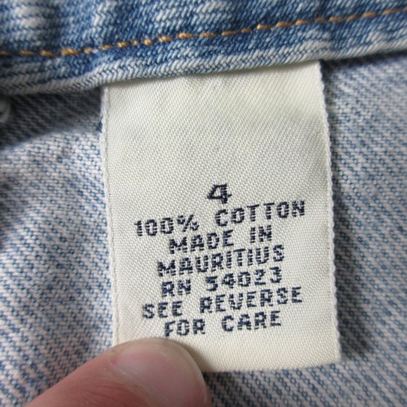 GAP Denim Mini Micro Skirt 4 Blue 100% Cotton Pockets Casual Brat Y2K Vtg 310 - Picture 7 of 12